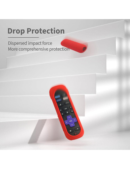 Funda de Silicona Antideslizante para Control Remoto Roku - DUOLAXMENG Funda de Silicona Antideslizante para Control Remoto Roku - DUOLAXMENG