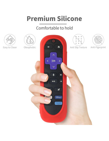 Funda de Silicona Antideslizante para Control Remoto Roku - DUOLAXMENG