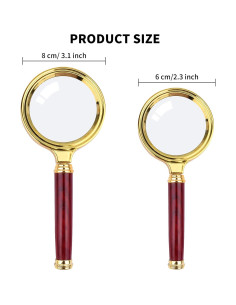 Lupa de Lectura 10X SAYEEC con Mango de Caoba Antigua 2