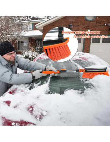 Cepillo de Nieve 3 en 1 Ajimy 106.68 cm Extensible para Coche