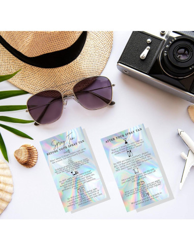 Tarjetas Instrucciones Bronceado Spray Lashicorn 50 Unidades