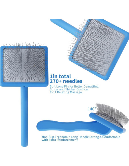 Cepillo Desenredante Ergonómico para Perros Werduoland Azul Cepillo Desenredante Ergonómico para Perros Werduoland Azul