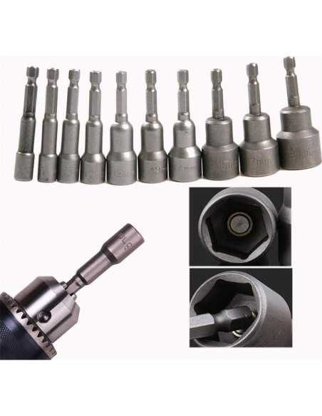 Portabrocas Utoolmart 2 Piezas 1/4" Hexagonal 150mm Portabrocas Utoolmart 2 Piezas 1/4" Hexagonal 150mm