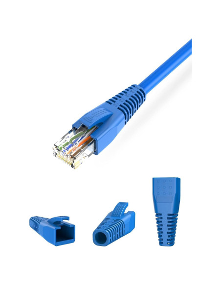 Bota de Alivio de Tensión RJ45 WQAPVHBG para CAT6 CAT7 CAT8 - Paquete de 100 Bota de Alivio de Tensión RJ45 WQAPVHBG para CAT6 CAT7 CAT8 - Paquete de 100