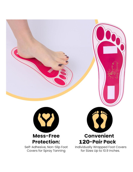120 Pares Almohadillas Desechables Bronceado HeeStar 27.69 cm 120 Pares Almohadillas Desechables Bronceado HeeStar 27.69 cm