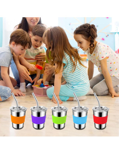 Tazas de Acero Inoxidable Yummy Sam 8oz para Niños - A Prueba de Derrames