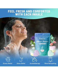 Bombas de Ducha Aromaterapia Noberwan - 10 Aceites Esenciales 2