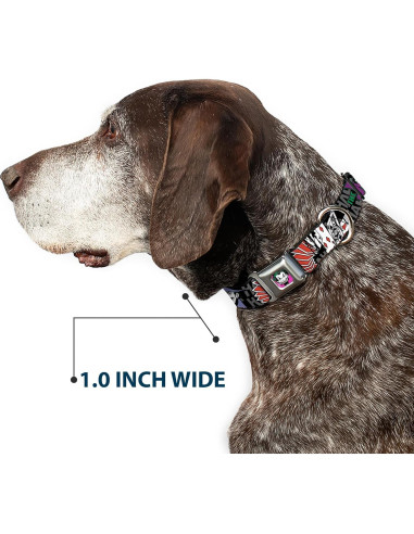 Collar de Perro Buckle-Down Joker 2.54 cm Ajustable 22.86-38.1 cm
