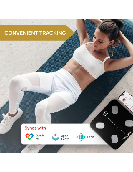 Báscula de Grasa Corporal Inteligente INEVIFIT Bluetooth 181 kg Báscula de Grasa Corporal Inteligente INEVIFIT Bluetooth 181 kg