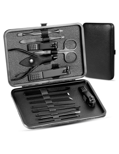 Kit de Manicura y Pedicura QLNE 15 Piezas Estuche Viaje