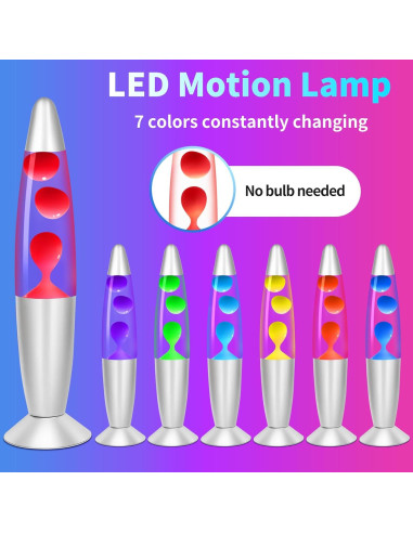 Lámpara LED Cambiante Dalavalampa 33 cm 7 Colores