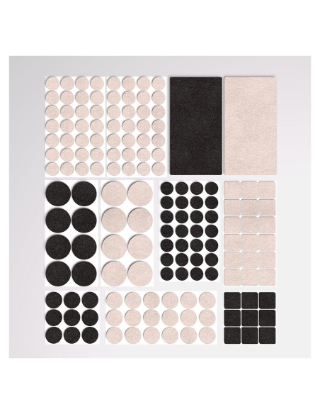 Almohadillas de Fieltro Anti-Rasguños 156pcs Beige y Marrón Almohadillas de Fieltro Anti-Rasguños 156pcs Beige y Marrón