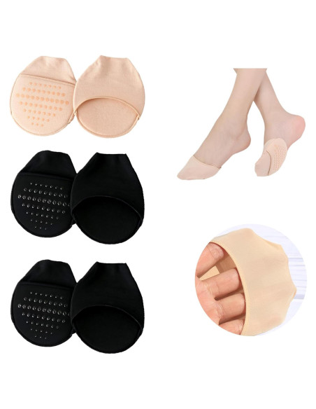 Calcetines cortos acolchados para mujer SooGree - Beige y Negro Calcetines cortos acolchados para mujer SooGree - Beige y Negro