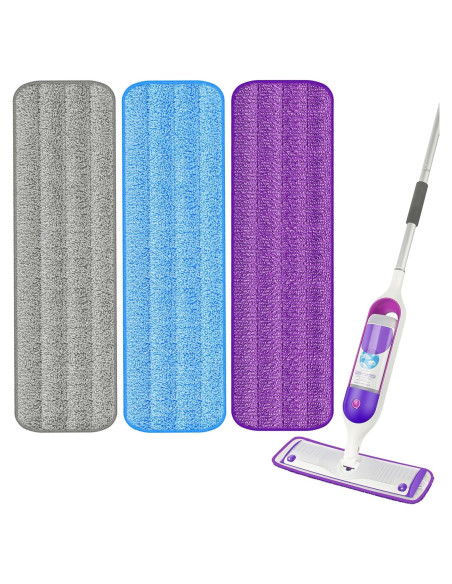 Paquete de 3 almohadillas de mopa reutilizables UMAYCOOL Paquete de 3 almohadillas de mopa reutilizables UMAYCOOL