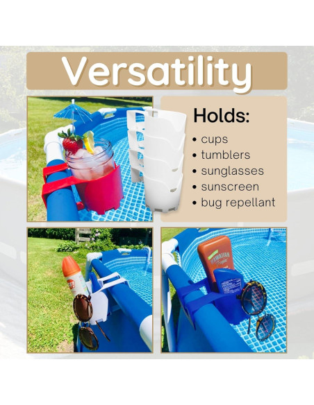 Soportes para vasos de piscina Storage Theory - 2 paquetes azul Soportes para vasos de piscina Storage Theory - 2 paquetes azul