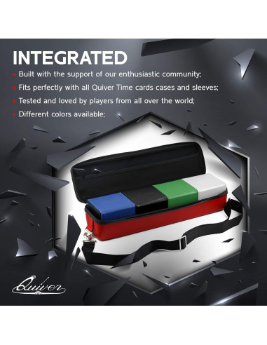 Caja de Deck Quiver Time Citadel Negra para 100+ Cartas MTG