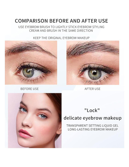 Gel Fijador de Cejas Negro DAGEDA - Resistente al Agua, 2 Unidades Gel Fijador de Cejas Negro DAGEDA - Resistente al Agua, 2 Unidades