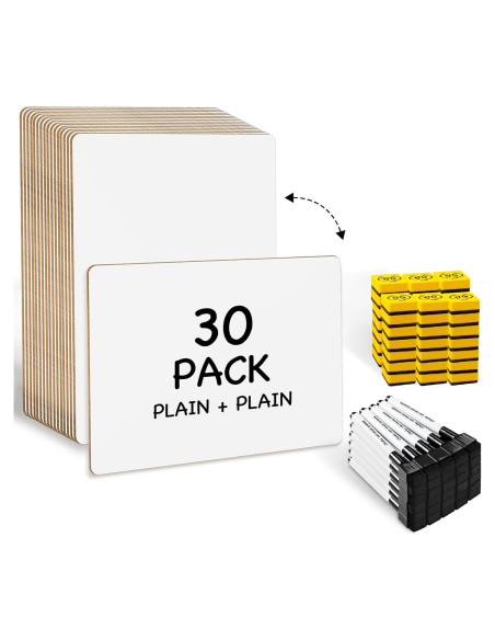 Juego de 30 Tableros Blancos Doble Cara Ohuhu 22.86x30.48 cm Juego de 30 Tableros Blancos Doble Cara Ohuhu 22.86x30.48 cm