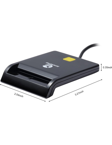 Lector de Tarjetas Inteligentes CAC ZOWEETEK USB Militar DOD Lector de Tarjetas Inteligentes CAC ZOWEETEK USB Militar DOD