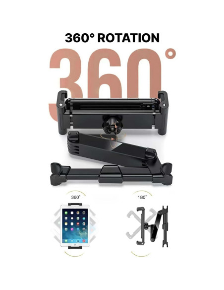 Soporte de Tablet para Reposacabezas de Coche Owleys - Ajustable y Universal Soporte de Tablet para Reposacabezas de Coche Owleys - Ajustable y Universal