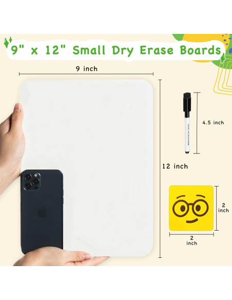 Juego de 30 Tableros Blancos Doble Cara Ohuhu 22.86x30.48 cm Juego de 30 Tableros Blancos Doble Cara Ohuhu 22.86x30.48 cm