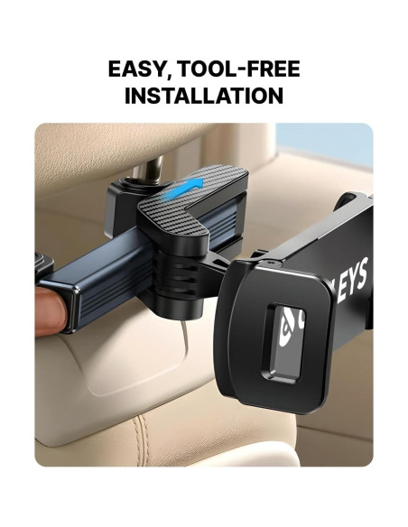 Soporte de Tablet para Reposacabezas de Coche Owleys - Ajustable y Universal Soporte de Tablet para Reposacabezas de Coche Owleys - Ajustable y Universal
