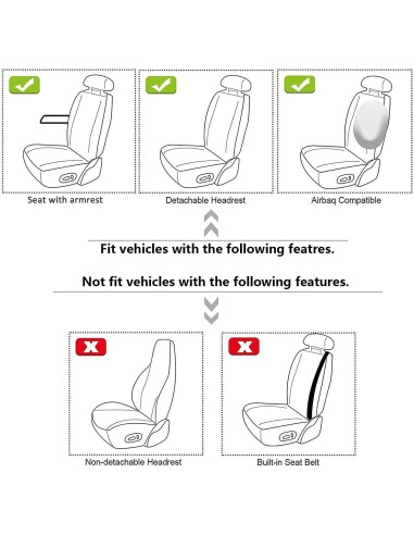 Funda de Asiento Delantero de Cuero GIANT PANDA Beige 2-Pack