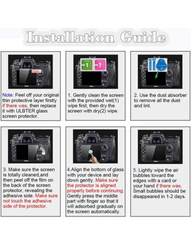 Protector de Pantalla LCD ULBTER para Canon EOS 90D 80D 70D 77D