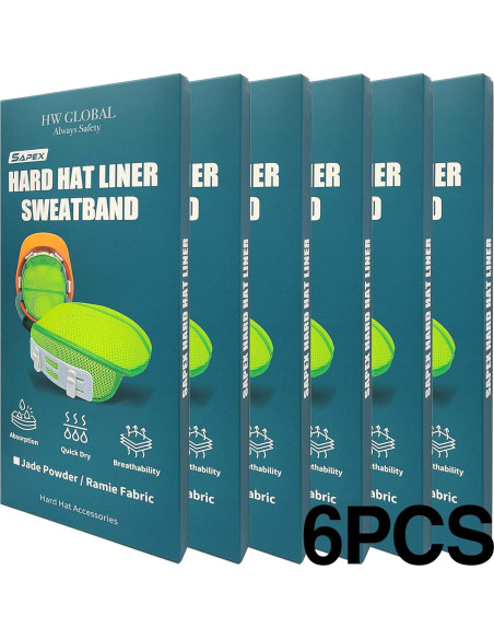 6PCS Banda de Sudor para Casco SAFE119 Lavable Absorbente 6PCS Banda de Sudor para Casco SAFE119 Lavable Absorbente