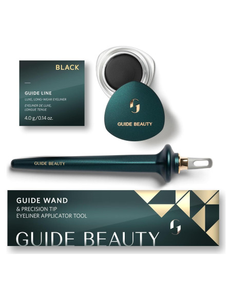 Dúo de Delineador GUIDE Beauty Negro con Varita y Crema Luxe Dúo de Delineador GUIDE Beauty Negro con Varita y Crema Luxe