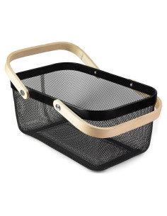 Cesta de Cosecha de Jardín MACOIOR con Mango de Bambú 24.9x39.9cm
