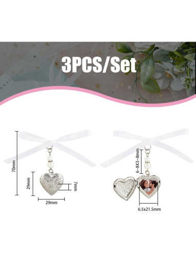 Charm de Foto para Ramo de Boda Superfindings Corazón 75mm