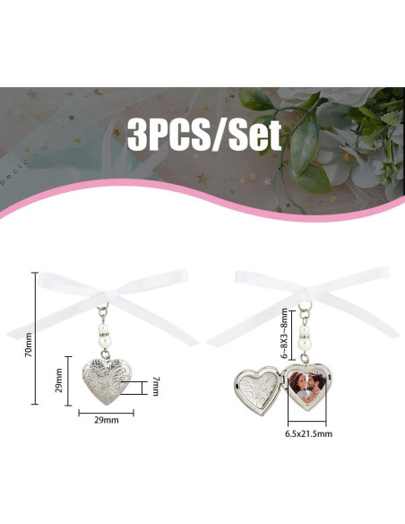 Charm de Foto para Ramo de Boda Superfindings Corazón 75mm Charm de Foto para Ramo de Boda Superfindings Corazón 75mm