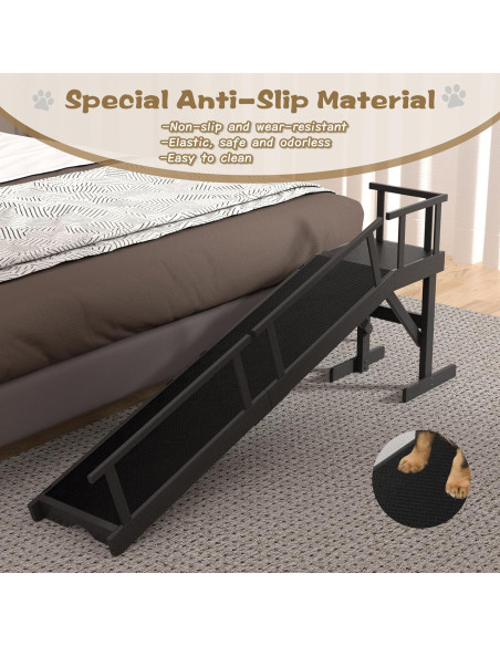 Rampa para Perros ZENTAVO 154.9x70.6cm Antideslizante Negra Rampa para Perros ZENTAVO 154.9x70.6cm Antideslizante Negra