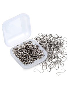 Ganchos en S Shappy 100 Pcs Metal Plata 14x6 mm