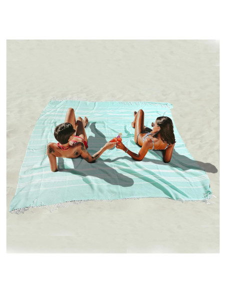 Toalla de Playa Turca Antfuny Aqua XL 182x182 cm Secado Rápido Toalla de Playa Turca Antfuny Aqua XL 182x182 cm Secado Rápido