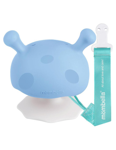 Chupete de Silicona Mombella para Bebés 3-12 Meses - Azul