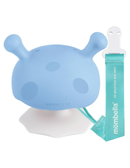 Chupete de Silicona Mombella para Bebés 3-12 Meses - Azul Chupete de Silicona Mombella para Bebés 3-12 Meses - Azul