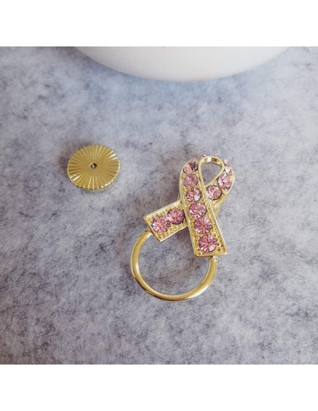 Broche Magnético Rosa Conciencia Cáncer de Mama NOUMANDA Broche Magnético Rosa Conciencia Cáncer de Mama NOUMANDA