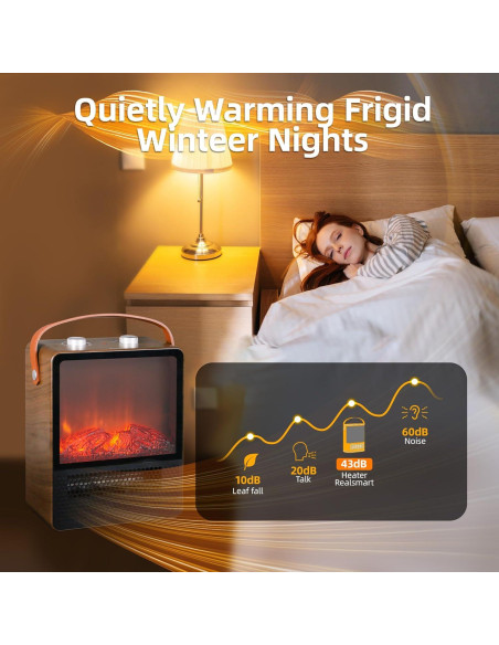 Calentador de Chimenea Eléctrico RealSmart 1908N 1500W Portátil Calentador de Chimenea Eléctrico RealSmart 1908N 1500W Portátil