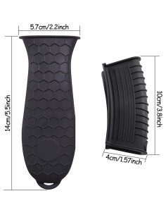 Cubierta de Mango de Silicona Trumoter 4 Pcs Negra - Resistente al Calor 2