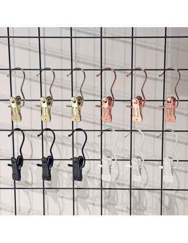 Ganchos de Clips de Acero Inoxidable Dorados - 10 Unidades