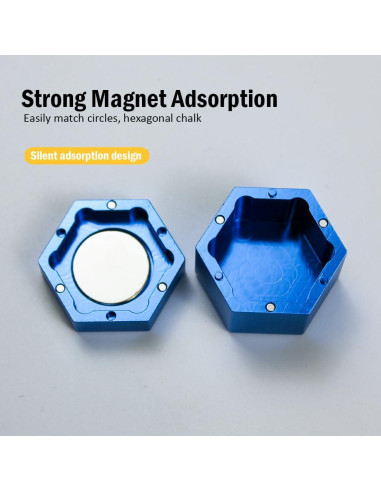 Soporte de Tiza Magnético YEUEK Hexagonal para Billar