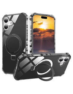 Funda STERKER para iPhone 16 Plus con Soporte Magnético Negro