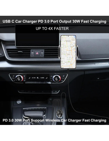 Cargador de Coche USB C 5 Puertos 75W PD 3.0 Shenzhenshi