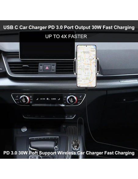 Cargador de Coche USB C 5 Puertos 75W PD 3.0 Shenzhenshi Cargador de Coche USB C 5 Puertos 75W PD 3.0 Shenzhenshi