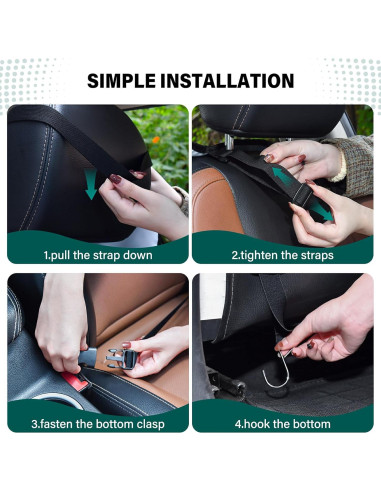 Organizador de Asiento Trasero de Coche YETTASBIN Leopardo Negro