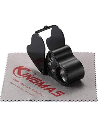 Lupa de Joyería KINGMAS Iluminada 30x 22mm y 60x 12mm