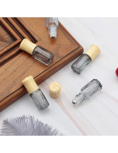 10 Botellas de Vidrio Negro 3ml con Rodillo Newzoll para Aceites 10 Botellas de Vidrio Negro 3ml con Rodillo Newzoll para Aceites