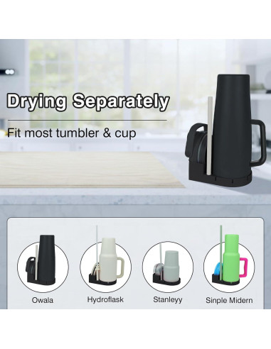 Soporte de Secado para Botellas Owala BKBY - Silicona Negra